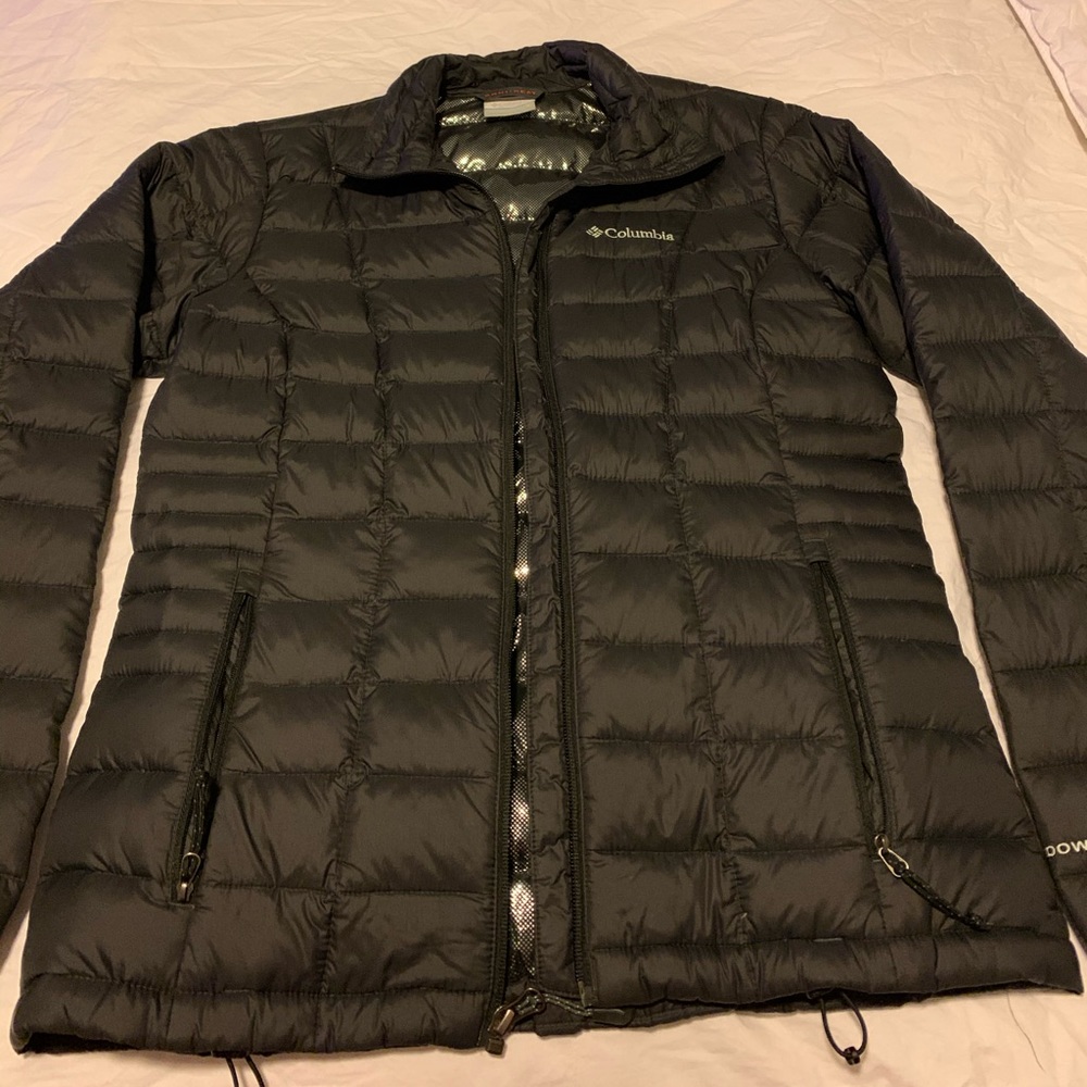 Black Columbia turbodown coat